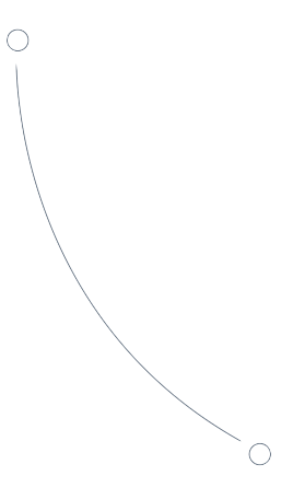 Grey line sloping downwards to the right with transparent on each end
